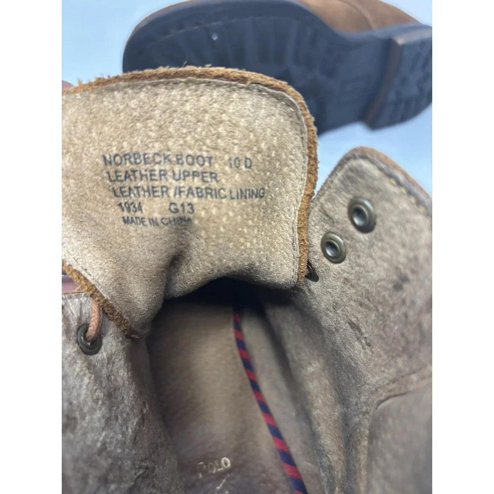Polo Ralph Lauren Norbeck High Boot US 10 D Suede Leather Boot LaceUp